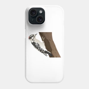 Downy Woodpecker Bird Phone Case