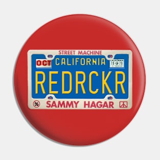 Sammy Hagar - Red Rocker License Plate Pin