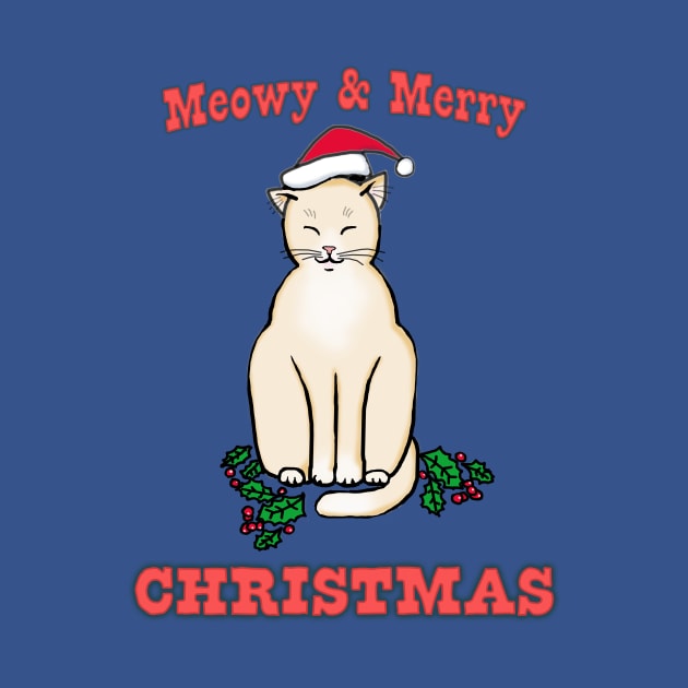 Meowy & Merry Christmas - Cute Cat Design by jdunster