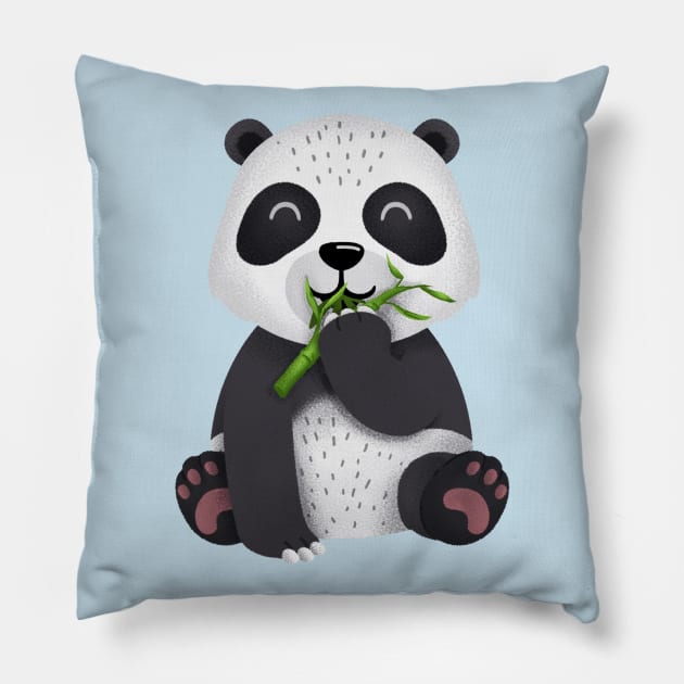 happy panda Pillow by be yourself. design