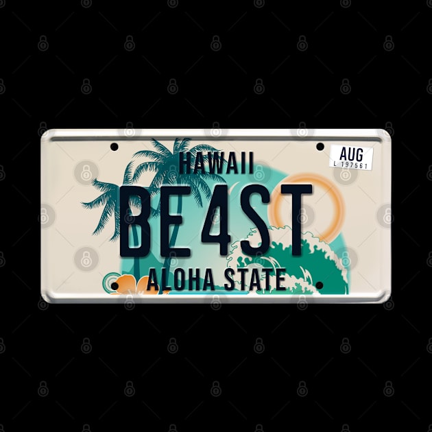 Beast word on license plate by SerenityByAlex