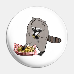 French Fry Raccoon! Pin