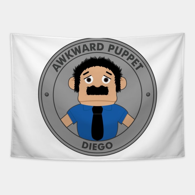 MEET DIEGO AWKWARD WHITE! Tapestry by gastaocared