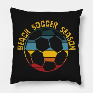 Summer Beach Soccer Season Pillow