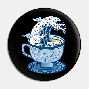 Great Wave Kanganawa Tea Cup Pin