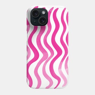 Wavy lines - pink Phone Case