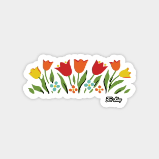 Fire King Tulips Magnet