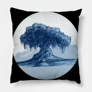 Willow Tree Blue Pillow