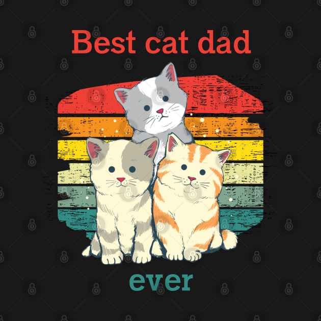 Cat t shirt - Best cat dad ever by hobbystory