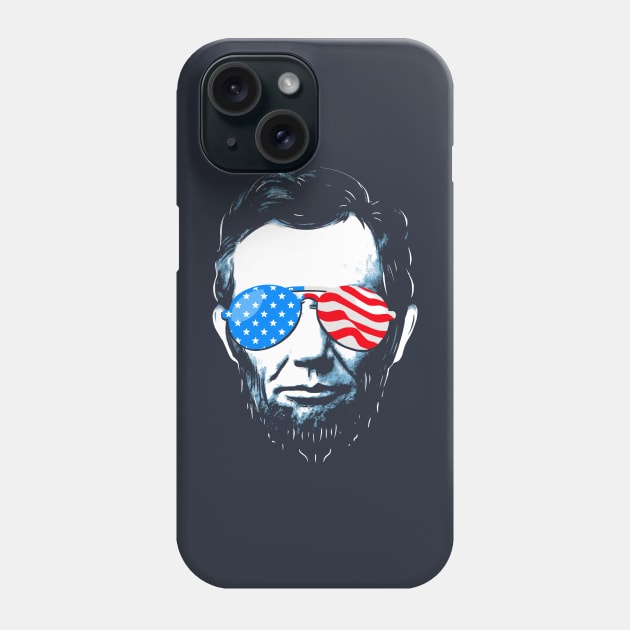 Abe Lincoln in Sunglasses for 4th of July Phone Case by Boots