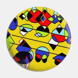 Yellow 78 geometric Pin