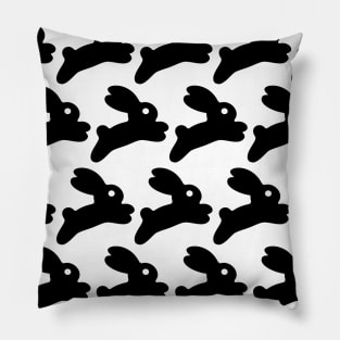 Bunny Black Pattern Pillow