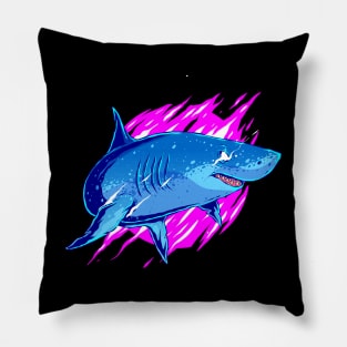 shark body illustration Pillow