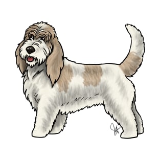 Dog - Grand Basset Griffon Vendeen - White and Tan T-Shirt