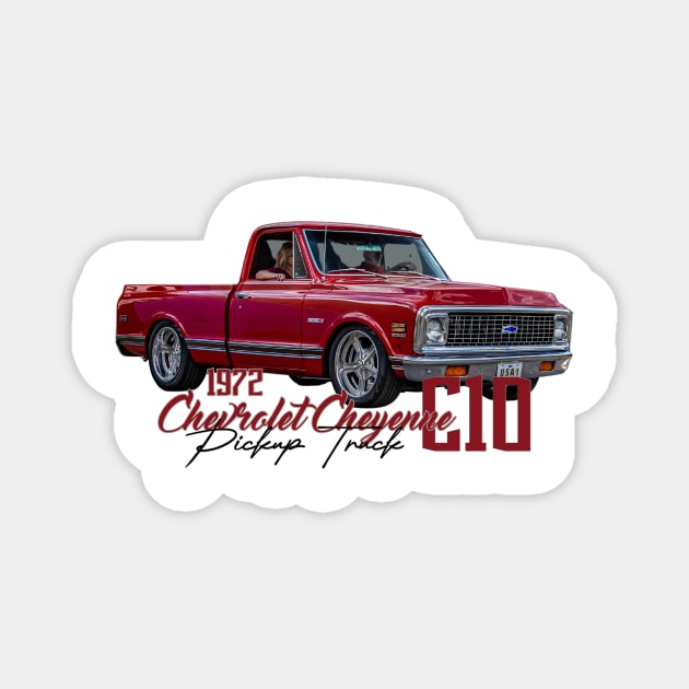 1972 Chevrolet C10 Cheyenne Pickup Truck Magnet by Gestalt Imagery