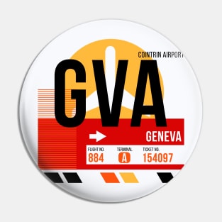 Geneva (GVA) Airport // Sunset Baggage Tag Pin