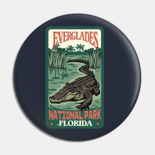 A Vintage Travel Art of the Everglades National Park - Florida - US Pin