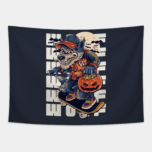 Wolf skate Tapestry by Winshop