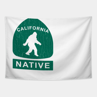 California Native Bigfoot Sign (vintage look) Tapestry