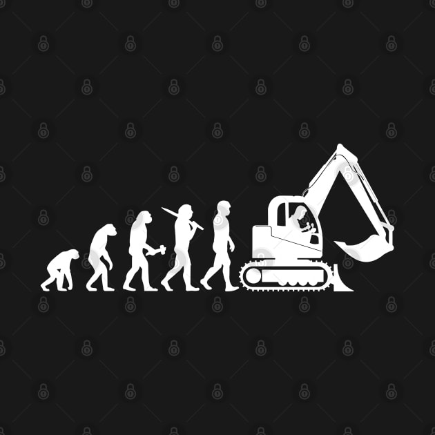 Excavator Driver Digger Gift Present Evolution by Krautshirts