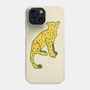 Green and yellow cheetah Phone Case