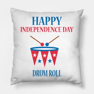 Happy Independence Day Fourth of July Drum Roll Pillow