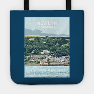 Newlyn Cornwall. Cornish gift Kernow Travel location poster, St Austell Tote