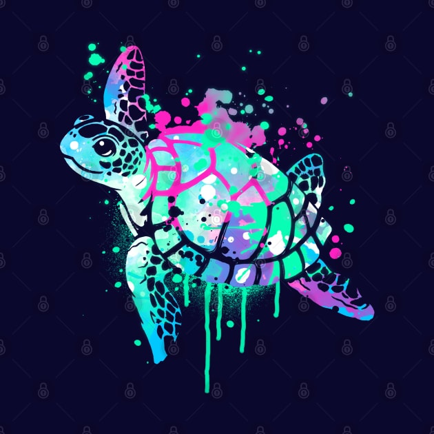 Fluo sea turtle by NemiMakeit