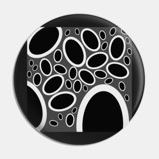 black white and grey oval pattern Pin