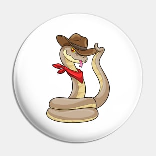 Snake as Cowboy with Scarf Pin