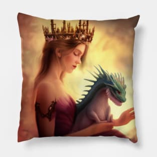 Dragon Queen with Dragon Pillow