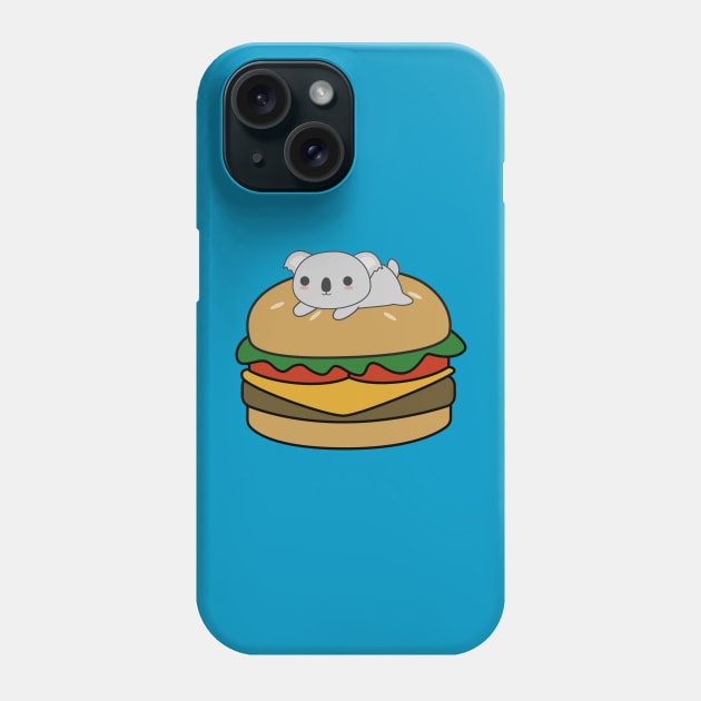 Cute Koala On A Burger T-Shirt Phone Case by happinessinatee