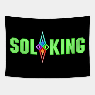 SOL KING LOGO - GREEN TEXT Tapestry