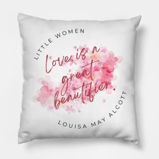 little women love watercolor Pillow