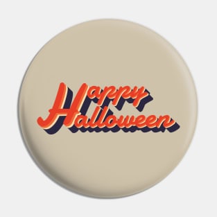 vintage look happy halloween typography Pin