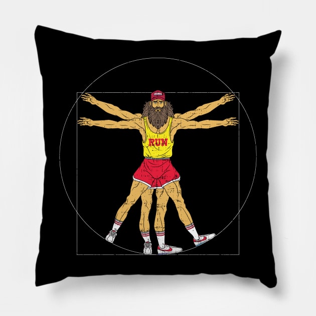 vitruvian forrest gump Pillow by redwane