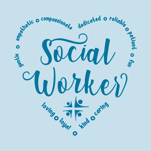 Social Worker Job Appreciation Heart Gift by MoodPalace
