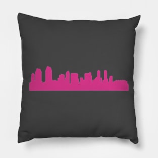 San Diego skyline pink Pillow