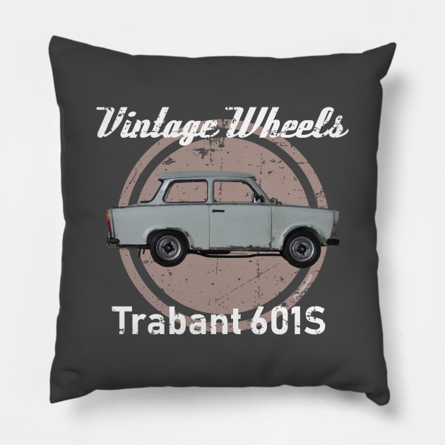 Vintage Wheels - Trabant 601S Pillow by DaJellah