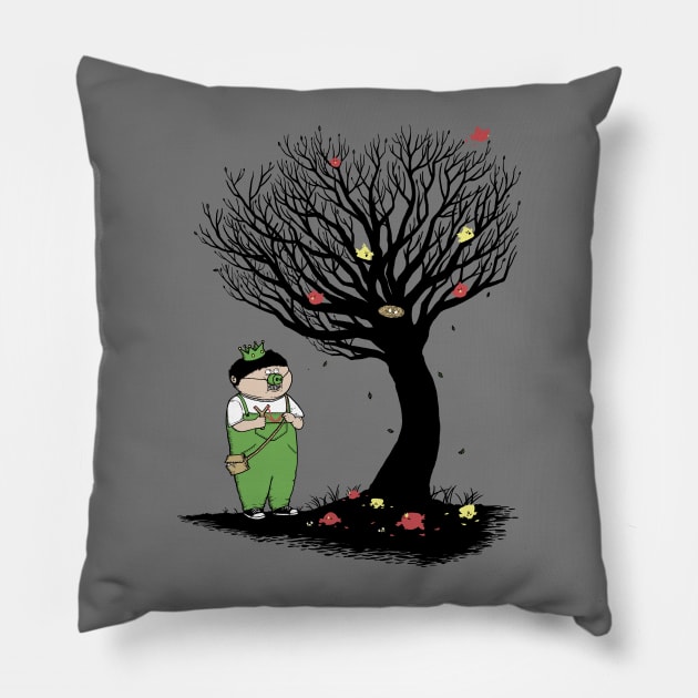 The Egg Collector Pillow by pigboom