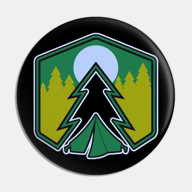 Outdoor Adventure Camping Shirt Design Pin by JB Tee