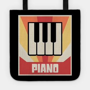 Vintage Piano Keys Graphic Tote