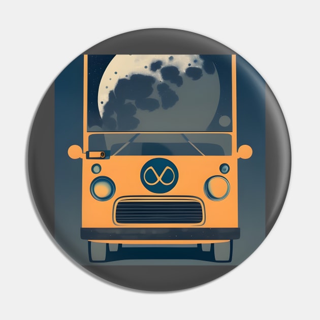 Moon Skoolie Bus Pin by shanestillz