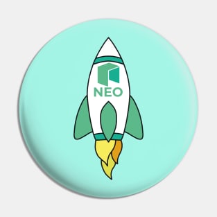 Neo To The Moon Rocket Pin