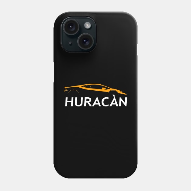 Huracan silhouette Phone Case by Meca-artwork