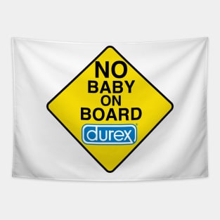 No Baby on Board Decal Tapestry