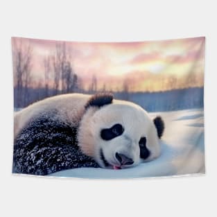 Panda Animal Nature Majestic Wilderness Tapestry