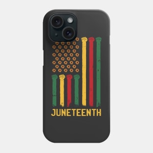 Raising Up Juneteenth: Celebrate Freedom with Flower Fists Phone Case