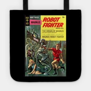 Gold Key Magnus Robot Fighter Comic Book Cover Tote