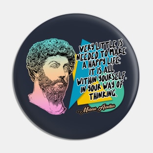 Marcus Aurelius Philosophy Quote Statement Typography Design Pin